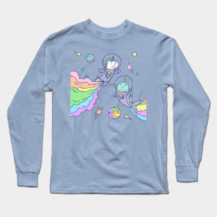 Space Unicorn and Narwhal Long Sleeve T-Shirt